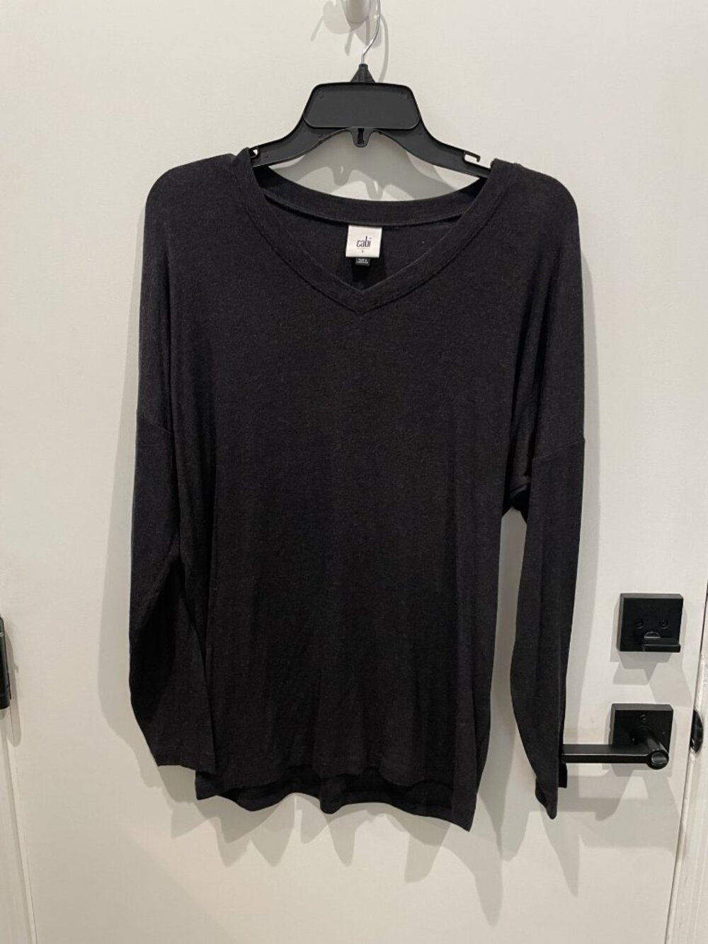 CAbi charcoal gray lightweight Sweater or Tee - Size Small - Retail $89